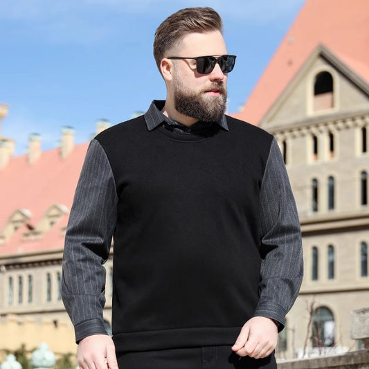 Chaqueta Acolchada Oversize – Abrigo Casual de Negocios con Forro Polar para Hombre
